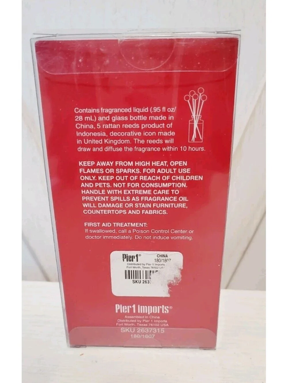 Pier 1 Imports Reed Diffuser Sugared Cinnamon Fragrance 0.95 fl oz New NOS
